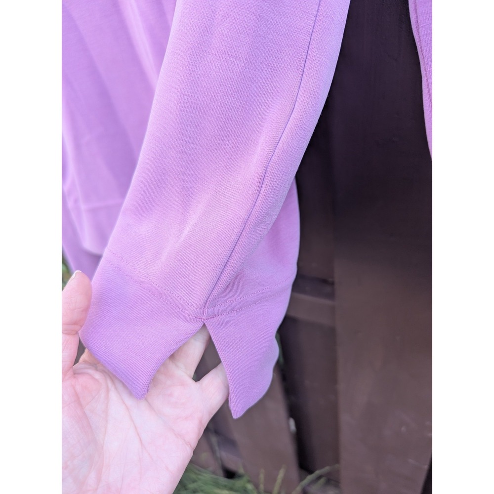 Athleta Sweatshirt Womens Size XS Purple Pink Crew‎ Neck Athleisure Flaw - Picture 3 of 12